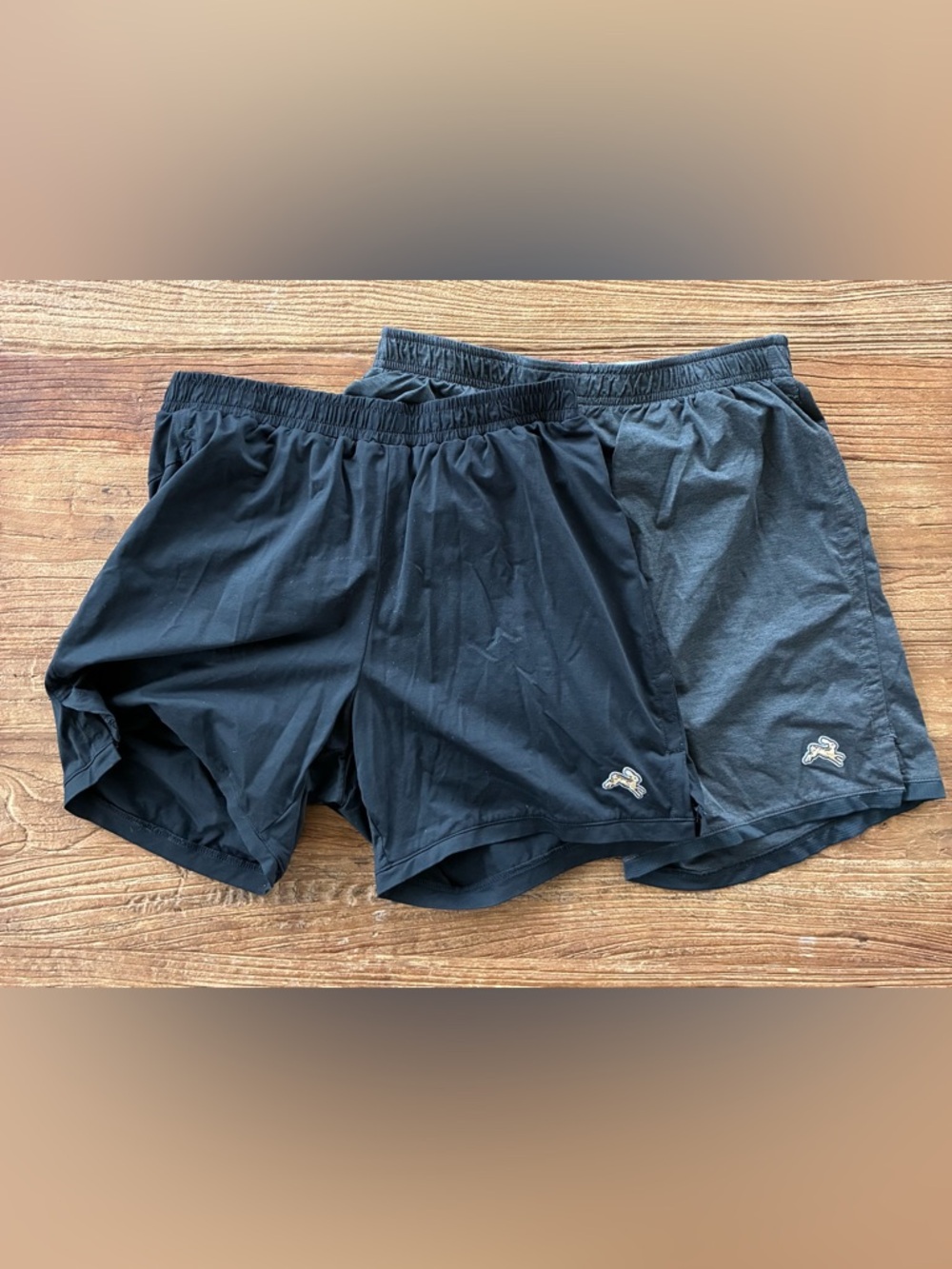 Tracksmith Session Short Size Small 2 Pair Bundle. Black and Gray Running Shorts